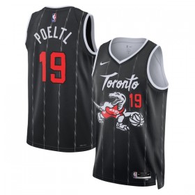 Camiseta Hombre NBA Toronto Raptors Jakob Poeltl 2025-26 Nike City Edition Negro Swingman